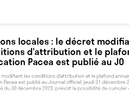 [AEF] Missions Locales : le décret modifiant les conditions d’attribution et le plafond de l’allocation Pacea est publié au JO